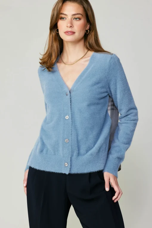 Metallic Contrast Cardigan
