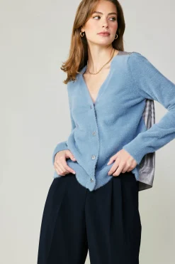 Metallic Contrast Cardigan