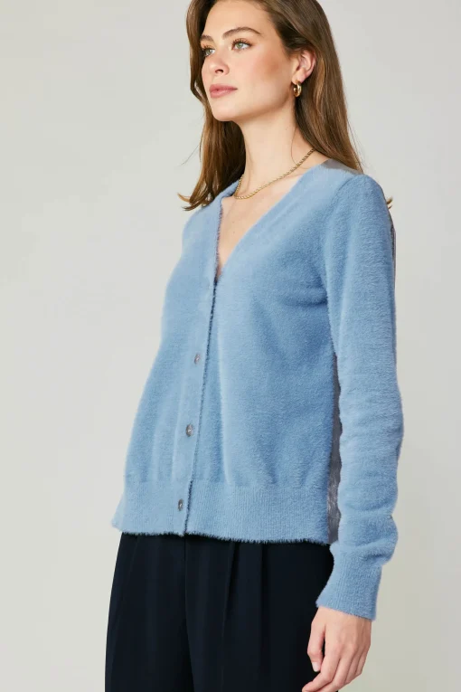 Metallic Contrast Cardigan