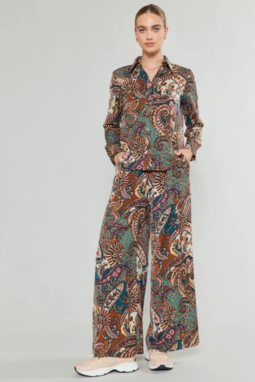 Mixed Print Pants
