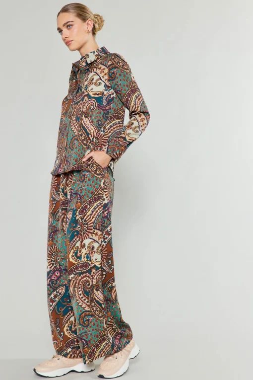 Mixed Print Pants