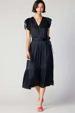 Natalia Flutter Sleeve Dress