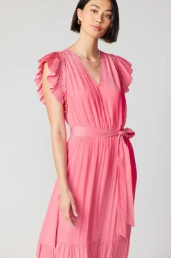 Natalia Flutter Sleeve Dress