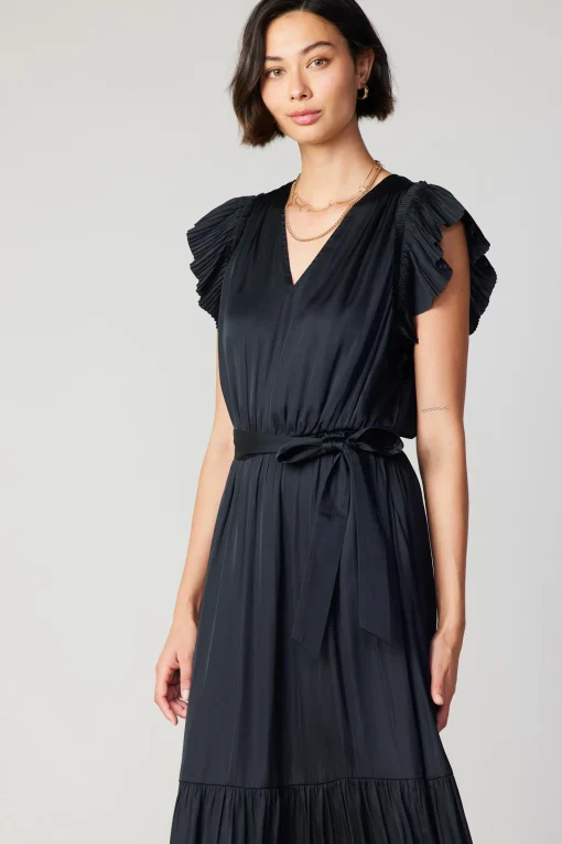 Natalia Flutter Sleeve Dress