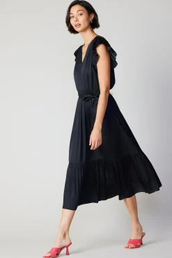 Natalia Flutter Sleeve Dress
