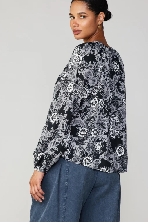 Noir Floral Blouse