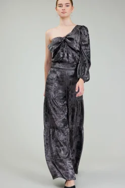 One Shoulder Textured Top