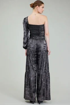 One Shoulder Textured Top