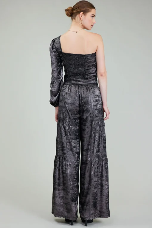 One Shoulder Textured Top
