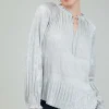 Opalescent Pleated Blouse