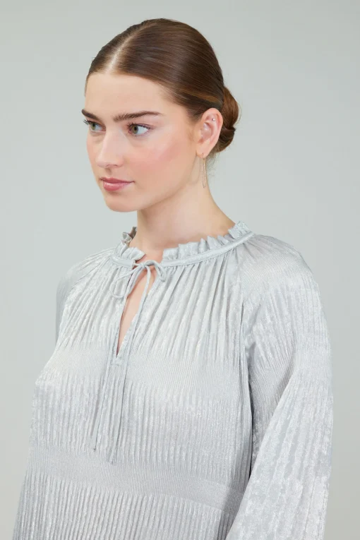 Opalescent Pleated Blouse