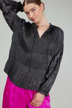Opalescent Pleated Blouse