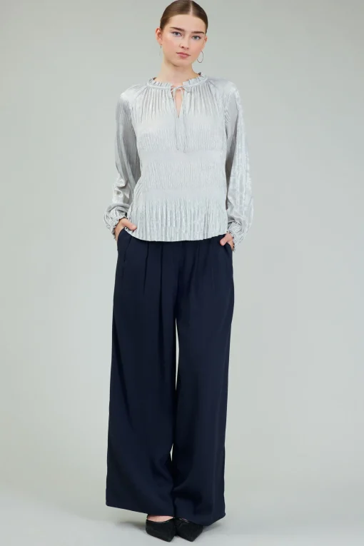 Opalescent Pleated Blouse