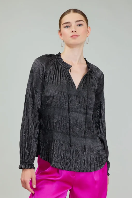 Opalescent Pleated Blouse