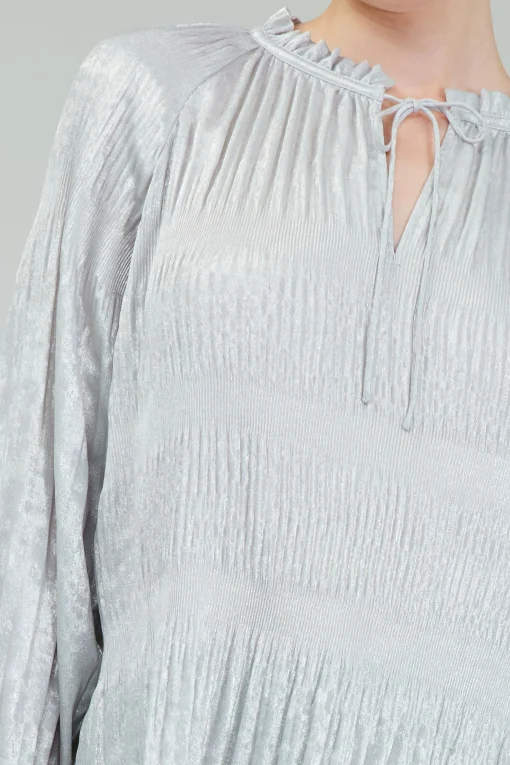 Opalescent Pleated Blouse