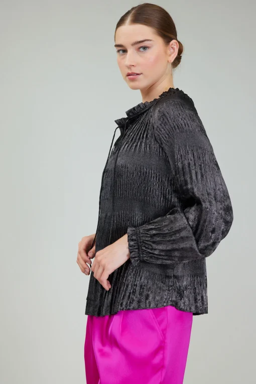 Opalescent Pleated Blouse