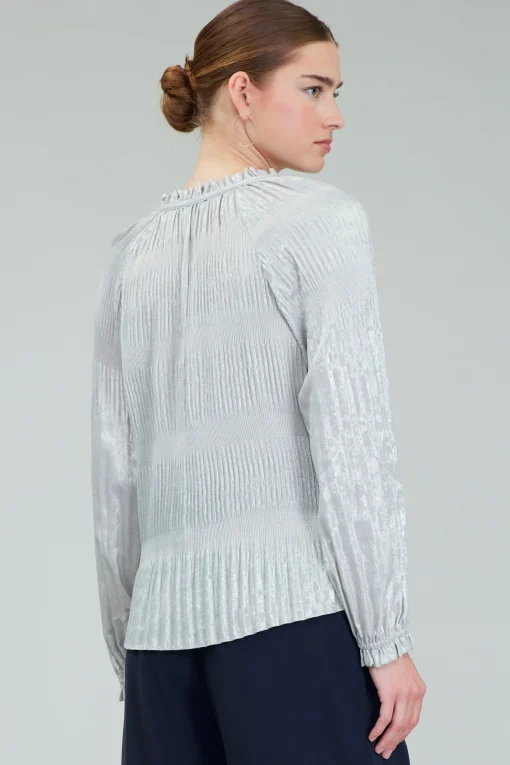 Opalescent Pleated Blouse
