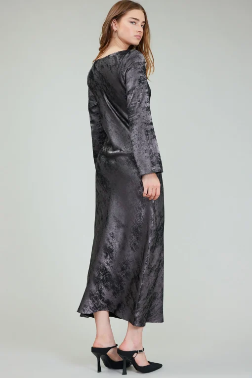 Opalescent Textured Maxi Dress