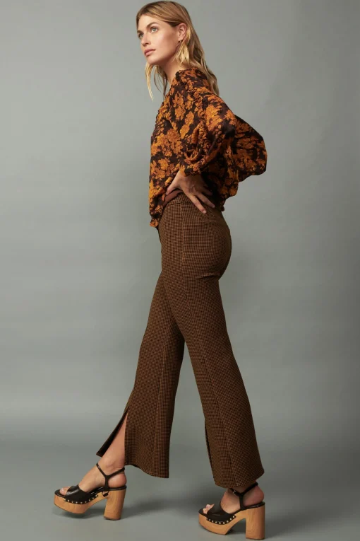 Orange Picot Stitch Blouse