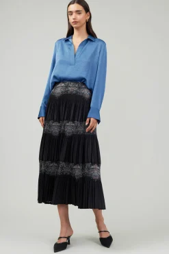 Ornate Motif Midi Skirt