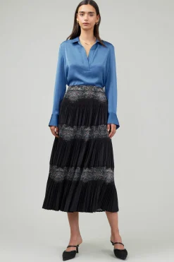 Ornate Motif Midi Skirt