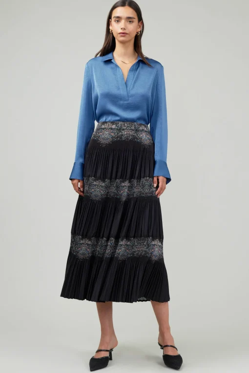 Ornate Motif Midi Skirt