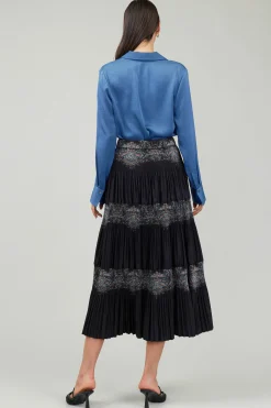 Ornate Motif Midi Skirt