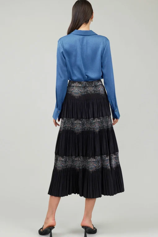 Ornate Motif Midi Skirt