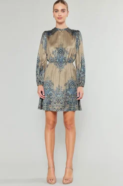 Ornate Motif Mini Dress