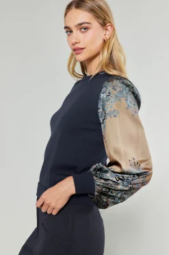 Ornate Motif Sweater Top