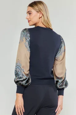 Ornate Motif Sweater Top