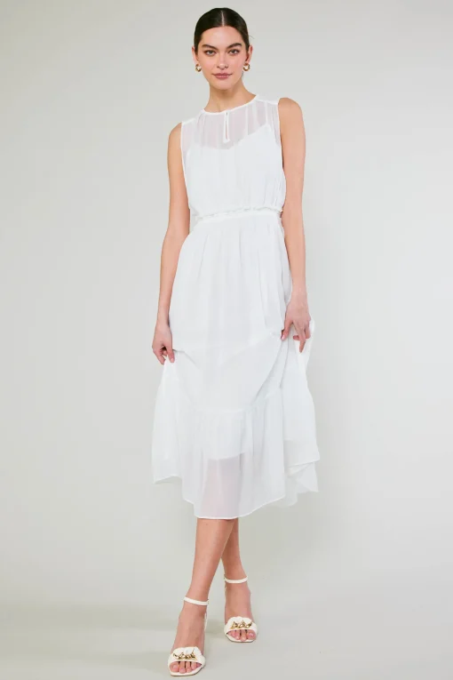 Overlayed Midi Dress