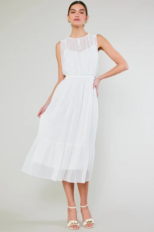 Overlayed Midi Dress