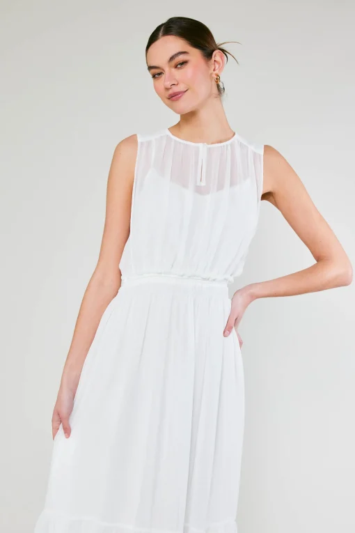 Overlayed Midi Dress