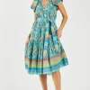 Paisley Border Print Midi Dress