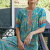 Paisley Border Print Top