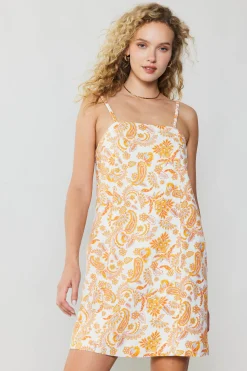 Paisley Printed Mini Dress