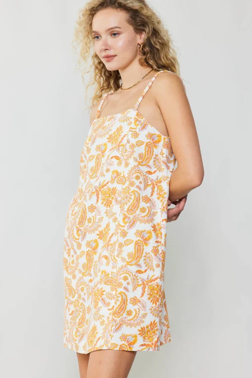 Paisley Printed Mini Dress