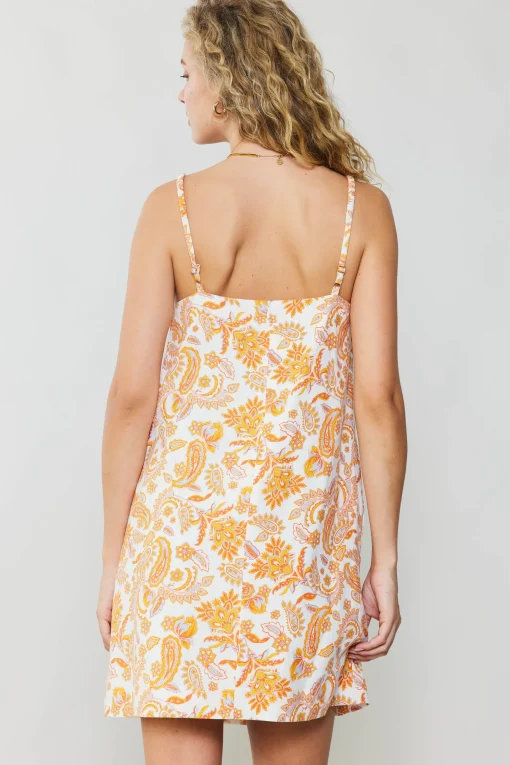 Paisley Printed Mini Dress