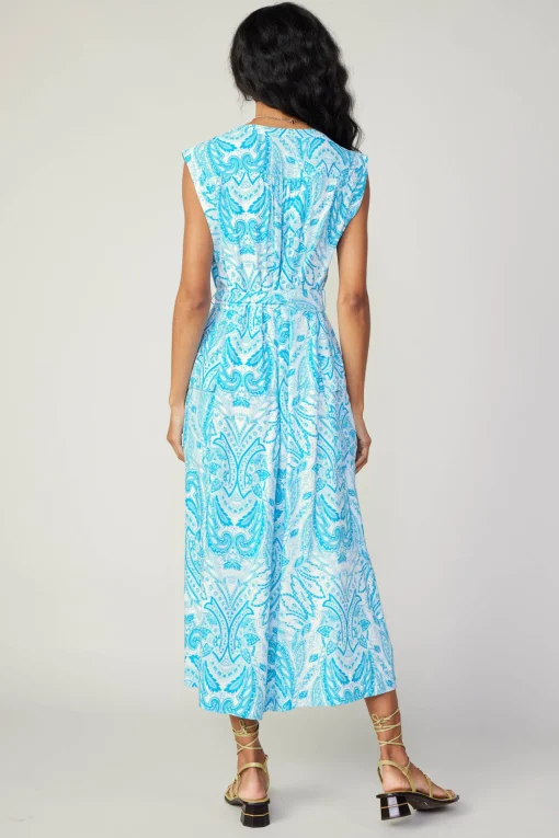 Paisley Printed Sleeveless Dress