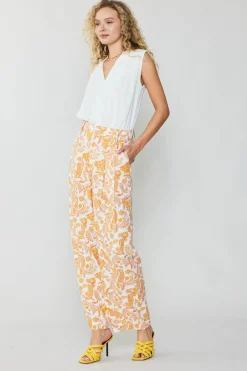 Paisley Printed Wide Pants