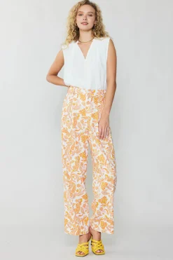 Paisley Printed Wide Pants