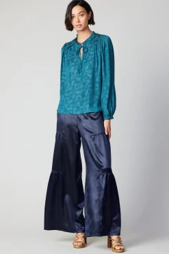 Paisley Split Neck Blouse
