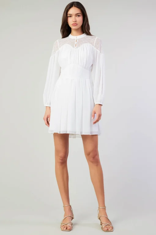 Palermo Lace Collared Mini Dress
