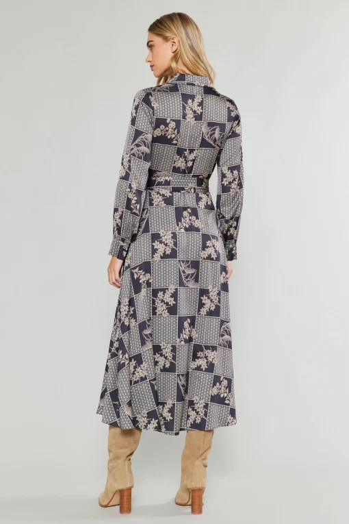 Paneled Buttonup Dress