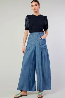 Patch Pocket Chambray Pant