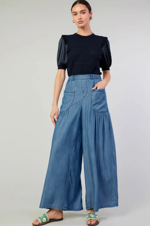 Patch Pocket Chambray Pant