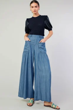 Patch Pocket Chambray Pant