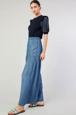 Patch Pocket Chambray Pant