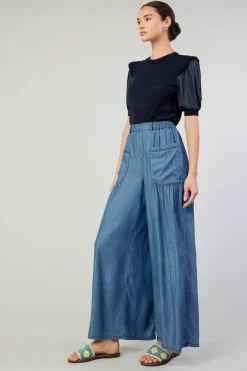 Patch Pocket Chambray Pant